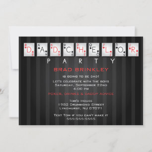 Carte de Baby shower Dadchelor Party - Cartes de P