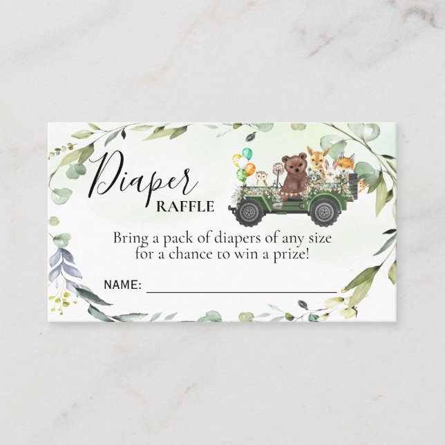 Carte de Baby shower de billet de papier de loteri (Devant)