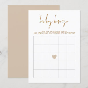 Carte de Baby shower de Bingo INDIE Bohemian Earth