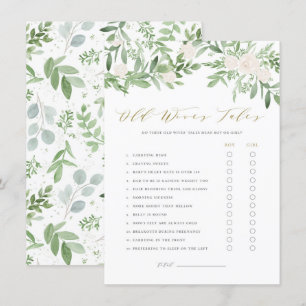 Carte de Baby shower de contes floraux pour vieill