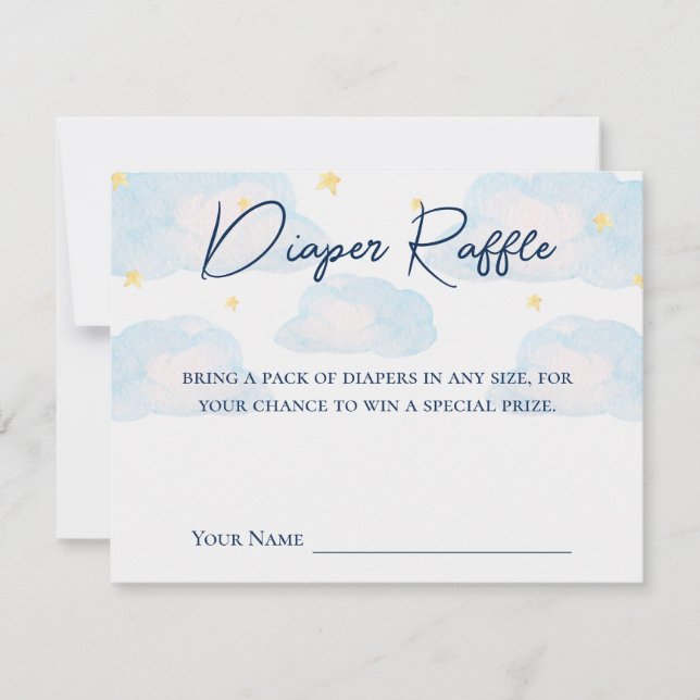 Carte de Baby shower de couches Twinkle Little Sta (Devant)