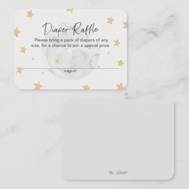Carte de Baby shower de  de la couche Neutre (Devant / Derrière)