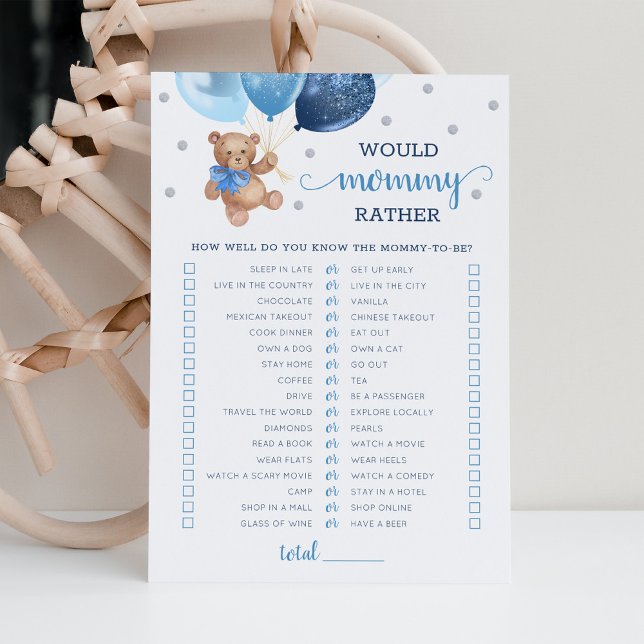 Carte de Baby shower de jeu pour maman Plutôt (Créateur téléchargé)