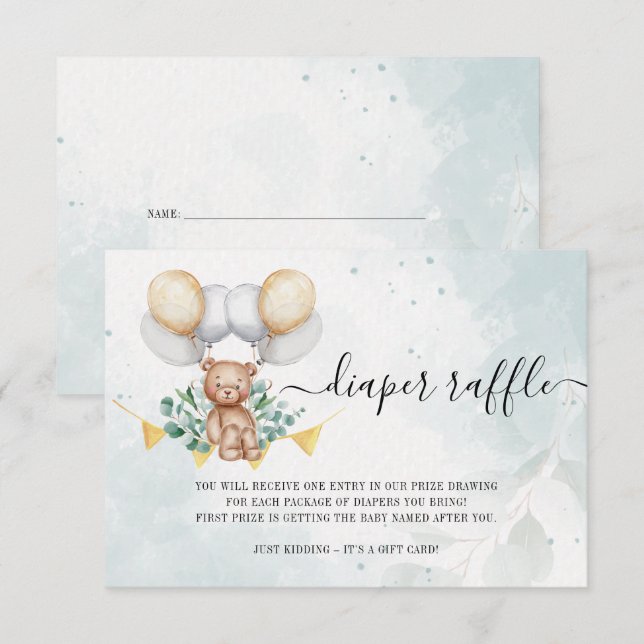 Carte de Baby shower de la couche d'attente rapide (Devant / Derrière)