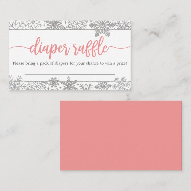 Carte de Baby shower de la couche de neige de l'hi (Devant / Derrière)