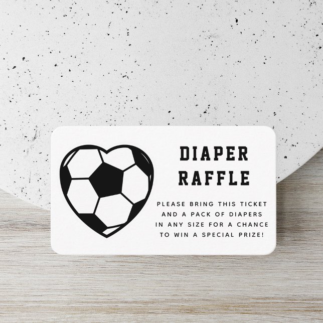 Carte de Baby shower de la couche de soccer cardia (Créateur téléchargé)