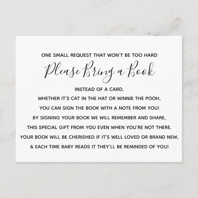 Carte de Baby shower de la Fleur Rose Rose Noir Bl (Devant)