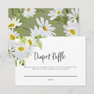 Carte de Baby shower de la marguerite blanche