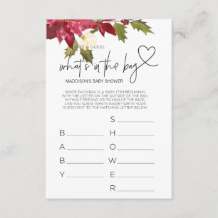 Carte de Baby shower de Noël des Jeux d'Baby showe