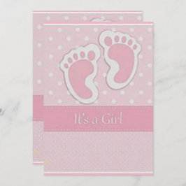 carte de baby shower d'empreintes
