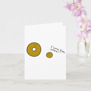 Carte de Baby shower en noisette blanche