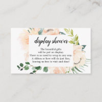 Carte de Baby shower Fleur Jolie Floral Display