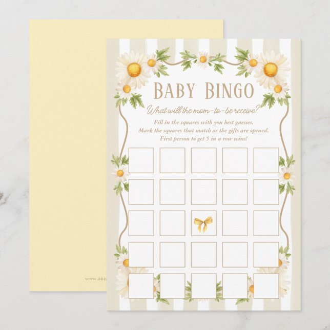 Carte de Baby shower neutre de Little Silly Goose (Devant / Derrière)