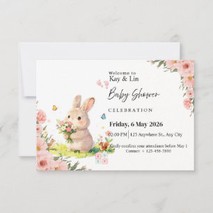 Carte de Baby Shower Pastel