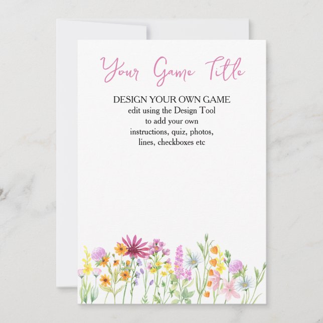 Carte de Baby shower personnalisée Meadow fleur sa (Devant)