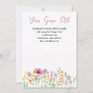 Carte de Baby shower personnalisée Meadow fleur sa