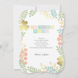 Carte de Baby shower russe Whimsical Merci