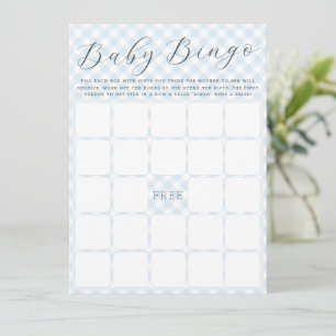 Carte de Baby shower Sweet En vichy Baby Bingo