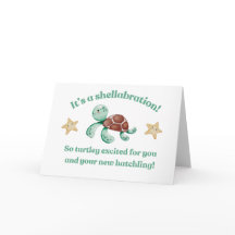 Carte de Baby Shower Tortue