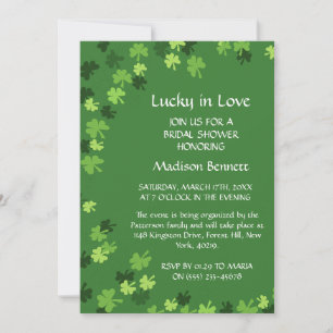 Carte de BABYShower de la Saint-Patrick Chanceux e