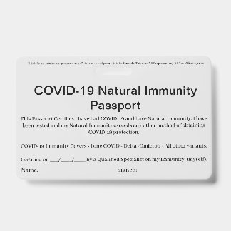 Carte de badge d'identification de passeport d'imm