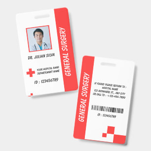 Carte de badge d'identification de photo d'infirmi