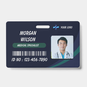 Carte de badge d'identification de photo d'infirmi