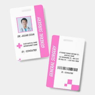 Carte de badge d'identification de photo d'infirmi
