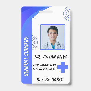 Carte de badge d'identification photo d'infirmière