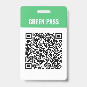 Carte de badge en PVC Passe Vert personnalisé Tick