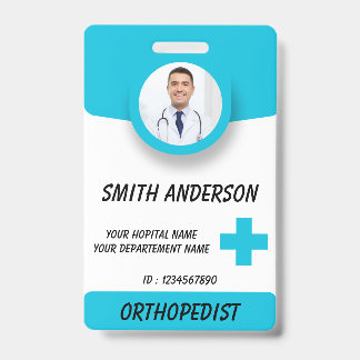 Carte de badge photo d'infirmière de soins de sant