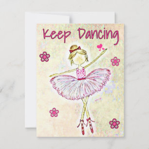 Carte de ballet danseuse inspirante Personnalisez-