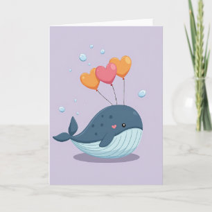 Carte de ballon de baleine sincère