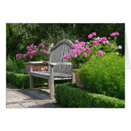 Carte de banc de jardin