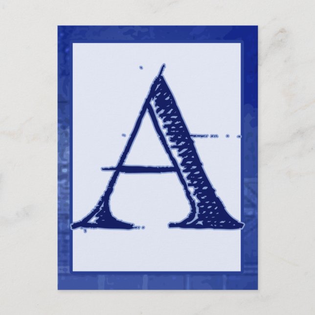 Carte de bannière de typographie de la lettre "A" (Devant)