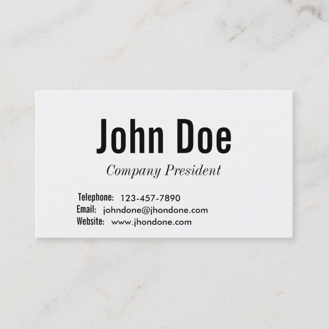 Carte de base (Devant)