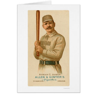 Carte de base-ball d'Anson de casquette 1887