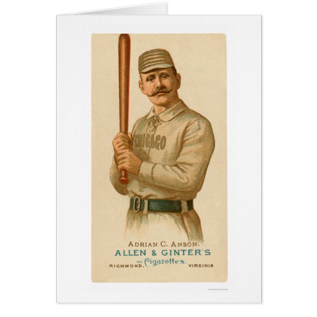 Carte de base-ball d'Anson de casquette 1887 (Devant)
