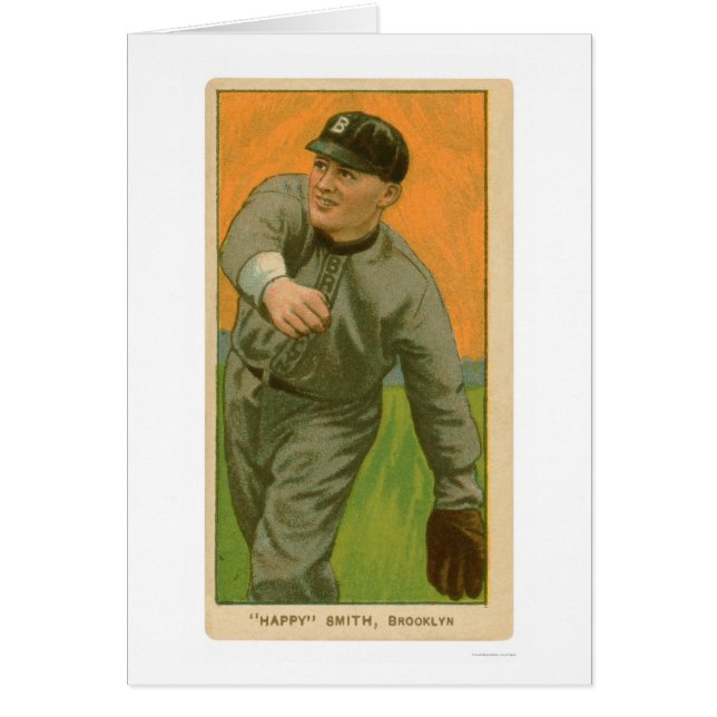Carte de base-ball heureuse de Smith 1911 (Devant)