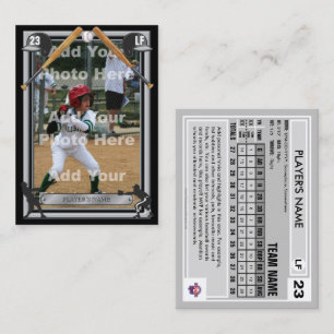 Carte de baseball Black Frt - Statistiques personn