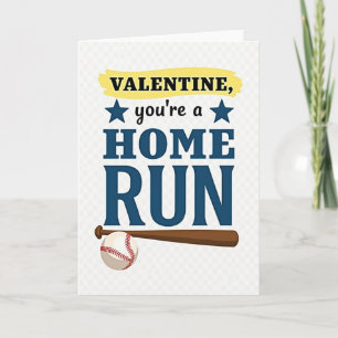 Carte de baseball de la Saint-Valentin Home Run
