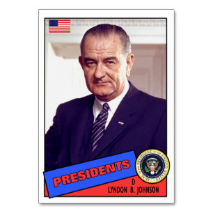Carte de baseball de Lyndon B. Johnson
