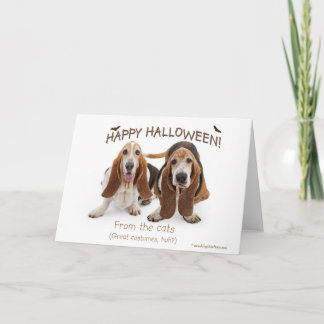 carte de basset de Halloween