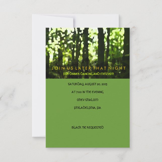 Carte de Bat mitzvah Journey Watercolor Bar (Devant)