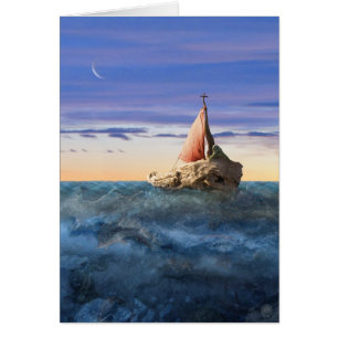 Carte de bateau de St Brendan (blanc)