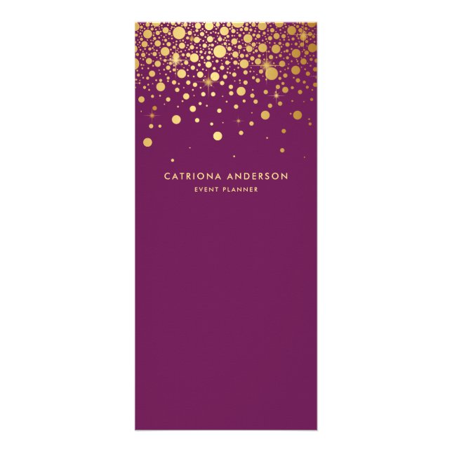 Carte de bâti d'entreprise Faux Gold Foil Confetti (Devant)