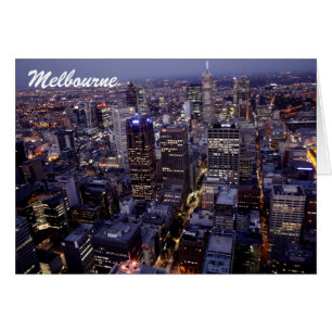 Carte de bâtiment d'horizon de Melbourne Victoria