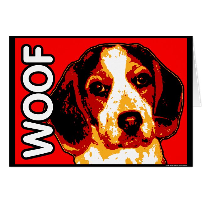 Carte de beagle (Devant horizontal)