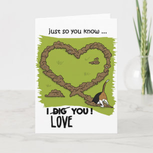 carte de beagle Valentines ; Carte d'amour Beagle 