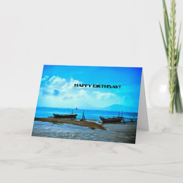 Carte de beaux-arts de joyeux anniversaire (Devant)